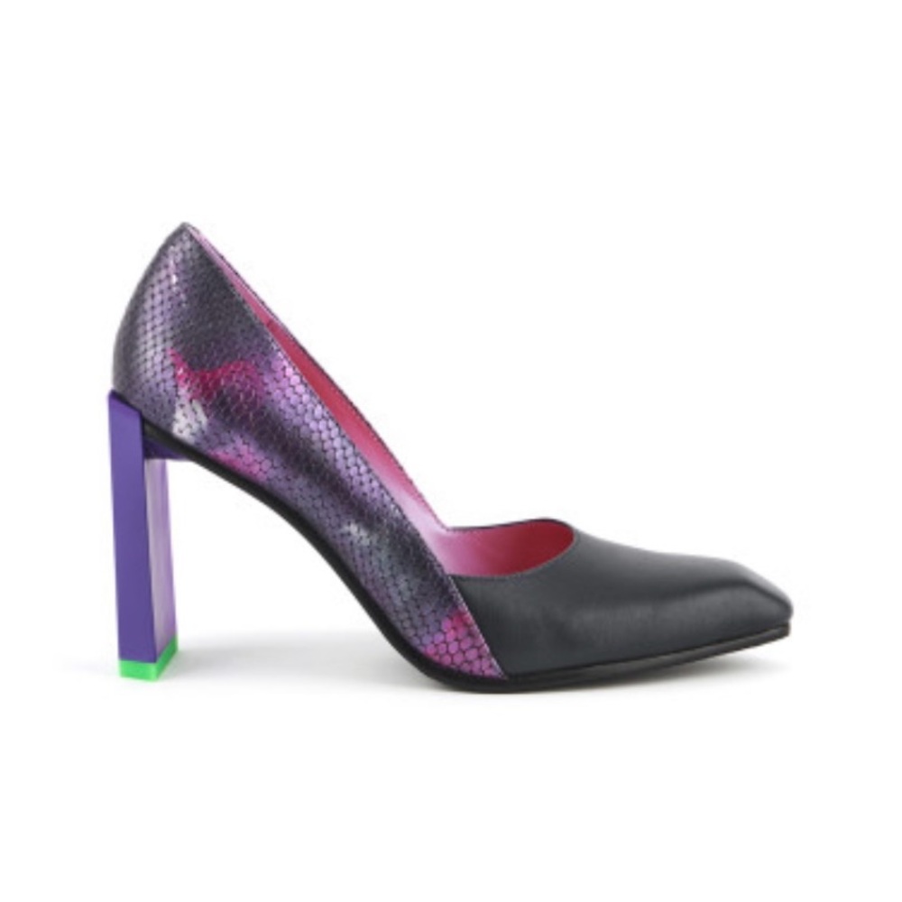 United Nude Black and Purple Heels